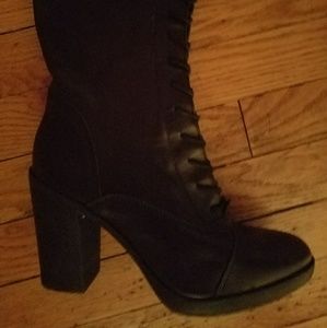 Steve Maaden Leather laceup Boots